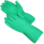 12" Green Nitrile - Embossed Grip Gloves L-CWC 510295