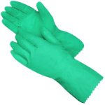 12" Green Nitrile - Embossed Grip Gloves M-CWC 510294