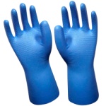 13" Blue Nitrile Tractor Tread Grip Gloves S-CWC 510862