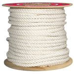 3-Strand Cotton Halter Rope 3/8 in. x 600 ft. White-CWC 211005