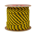 3-Strand Polypropylene Rope 3/4 in. x 600 ft. Yellow & Black-CWC 301029