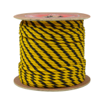 3-Strand Polypropylene Rope 1-1/2 in. x 600 ft. Yellow & Black-CWC 301043