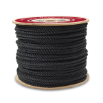 3-Strand Polypropylene Rope 7/16 in. x 600 ft. Black-CWC 301089