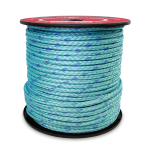 BLUE STEEL™ Rope 12-Strand 1/4 in. x 600 ft. Teal W/Dark Blue Tracer-CWC 353290