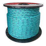 BLUE STEEL™ Rope 1/4 in. x 1200 ft. Teal W/Dark Blue Tracer-CWC 402019