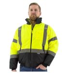 Hi-Vis Yellow Waterproof Jacket, Black Bottom
