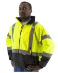 Hi-Vis Yellow Waterproof Jacket, Removable Liner
