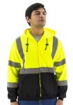 Class 3 Hi-Vis Yellow Sweatshirt-Zipper Closure Class 3 Hi-Vis Yellow Sweatshirt-Zipper Closure