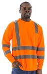 Class 3 Hi-Vis Orange Long Sleeve T-Shirt