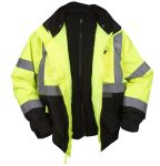 Hi-Vis Lime 3-in-1 Waterproof Jacket, Black Bottom