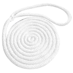 Double Braid Dock Line 3/8 in. x 15 ft. White-CWC 350609