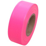 Flagging Tape 4 mil 1-3/16" x 150' Neon pink-CWC 059502