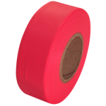 Flagging Tape 4 mil 1-3/16" x 150' Neon red-CWC 059505