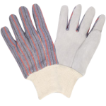 Shoulder Leather Palm - Canvas Back - Knit Wrist - Clute Cut Gloves L-CWC 510385