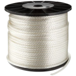 Solid Braid Nylon Rope 1/4 in. x 100 ft. White-CWC 105246